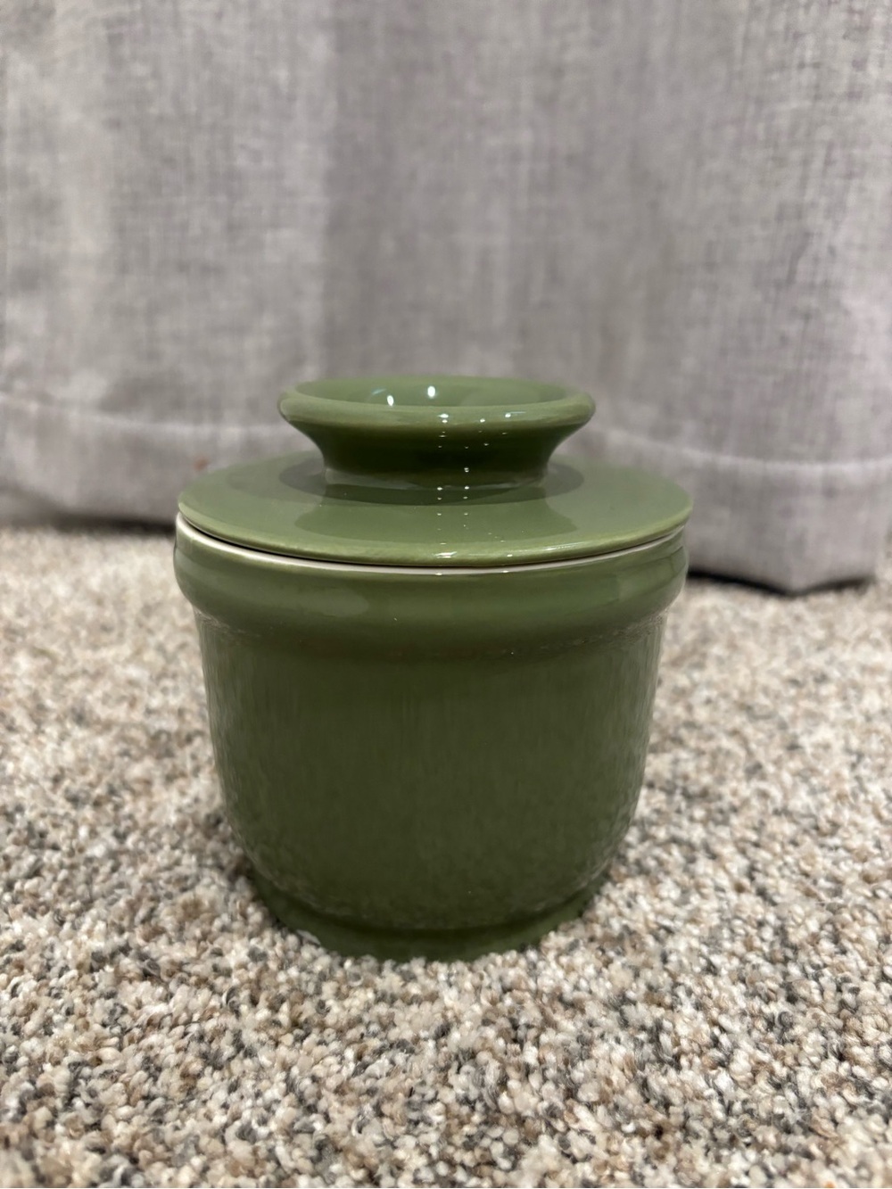 Dowan Porcelain Butter Crock, Butter Keeper W/Water Line French Butter Dish